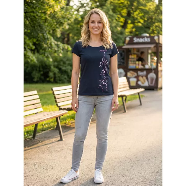 Tricou pentru femei ALTISPORT ALW133122 ALBASTRU MARIN 