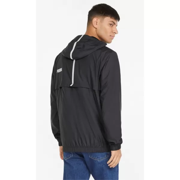  Jachetă pentru bărbați PUMA ESS SOLID WINDBREAKER 847484-01 BLACK PUMA NEGRU 