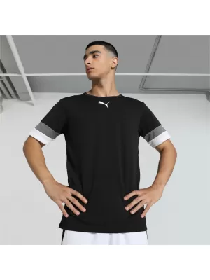 Tricou funcțional pentru bărbați PUMA TEAMRISE JERSEY 704932-03 PUMA NEGRU/AFUMAT PERLAT/PUMA ALB