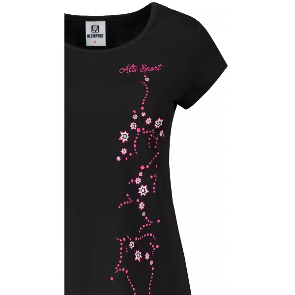  Tricou pentru femei ALTISPORT ALW133122 NEGRU ROZ 