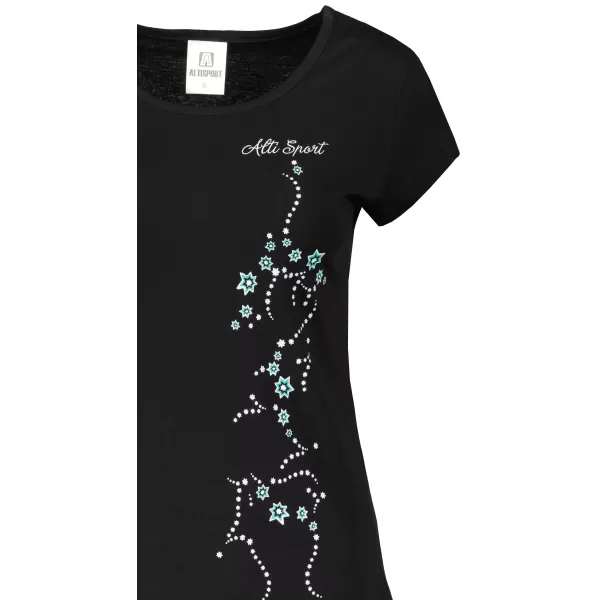  Tricou pentru femei ALTISPORT ALW133122 NEGRU ȘI ALBASTRU 
