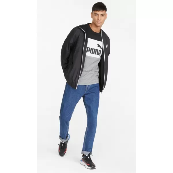  Jachetă pentru bărbați PUMA ESS SOLID WINDBREAKER 847484-01 BLACK PUMA NEGRU 