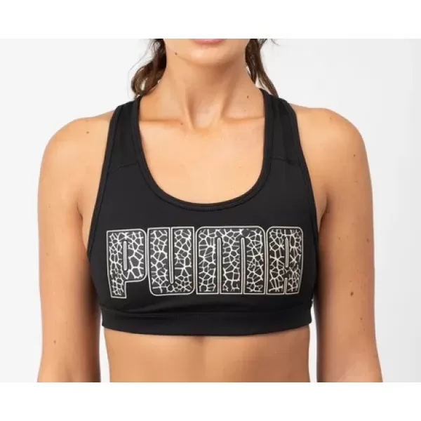  Sutien sport pentru femei PUMA MID IMPACT 4KEEPS BRA 520304-99 PUMA NEGRU/METALIC 