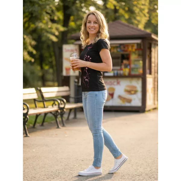  Tricou pentru femei ALTISPORT ALW133122 NEGRU ROZ 