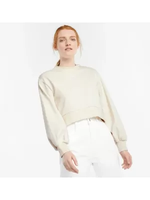Hanorac crop top dama PUMA CLASSICS PUFF SLEEVE CREW 531616-73 STRĂLUCIRE DE FILDEȘ