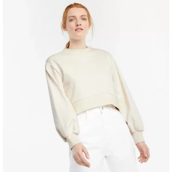  Hanorac crop top dama PUMA CLASSICS PUFF SLEEVE CREW 531616-73 STRĂLUCIRE DE FILDEȘ 