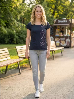 Tricou pentru femei ALTISPORT ALW133122 ALBASTRU MARIN