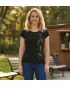 Tricou pentru femei ALTISPORT ALW133122 NEGRU SI AURIU