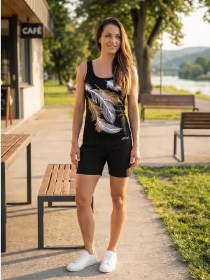Maieu de damă ALTISPORT CARRYOVER ALW112136 NEGRU SI AURIU