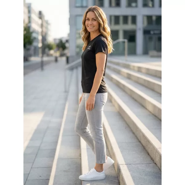  Tricou funcțional de damă ALTISPORT ALW056140 ALB-NEGRU 