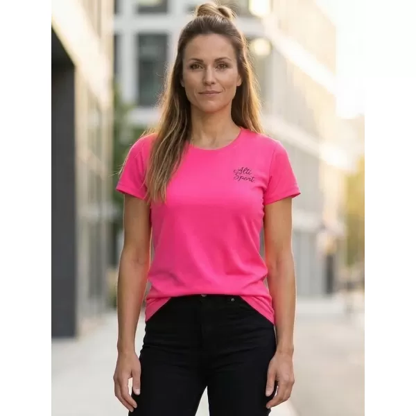  Tricou funcțional de damă ALTISPORT ALW056140 ROZ NEON 