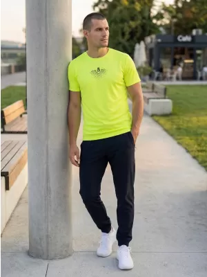 Pánské funkční triko ALTISPORT CARRYOVER ALM148124 LIMETKOVÁ