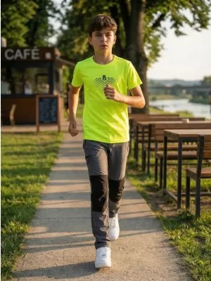 Tricou funcțional pentru băieți ALTISPORT ALK148147 LĂMÂIE VERDE