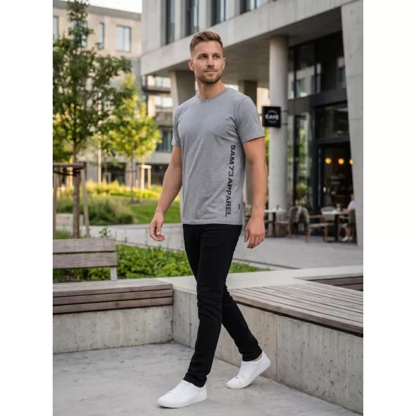  Tricou bărbătesc cu mâneci scurte SAM 73 VINCENT MT 799 GRI 