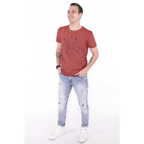  Tricou pentru bărbați KIXMI NADIR BURGUNDIA 