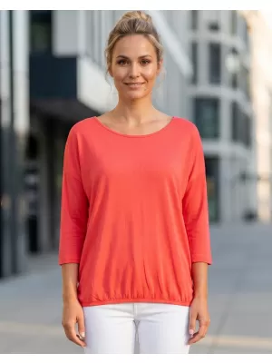 Tricou dama cu maneci 3/4 SAM 73 GLADYS WT 865 ROZ APRINS