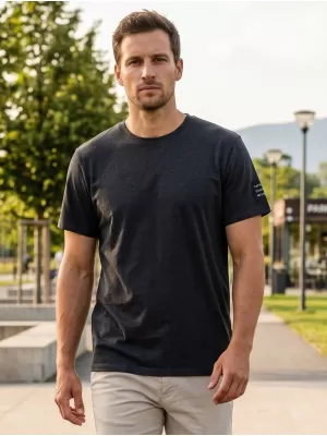 Tricou pentru bărbați cu mâneci scurte SAM 73 FREDDIE MT 791 NEGRU
