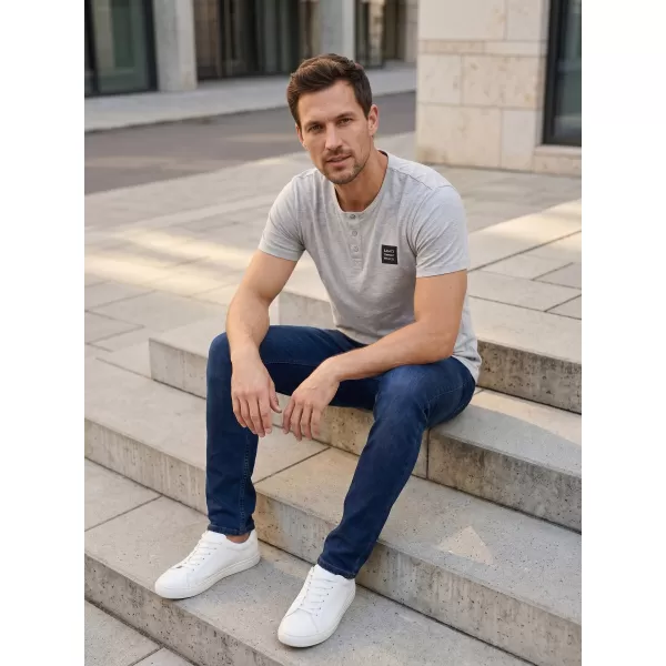  Tricou bărbătesc cu mâneci scurte SAM 73 GIDEON MT 804 GRI DESCHIS 