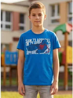 Băiat t -hirt cu mâneci scurte SAM 73 PETER BT 562 ALBASTRU STRĂLUCITOR
