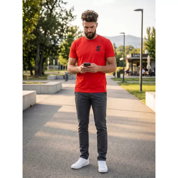  Tricou bărbătesc cu mâneci scurte SAM 73 DOUGALL MT 801 ROŞU 