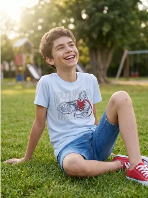 Tricou băiat cu mâneci scurte SAM 73 PETER BT 562 ALB
