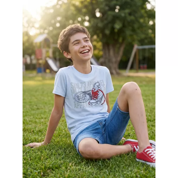  Tricou băiat cu mâneci scurte SAM 73 PETER BT 562 ALB 
