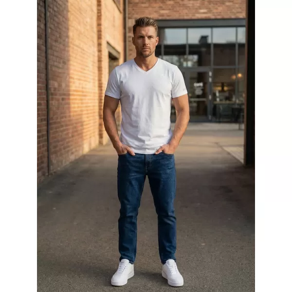  Tricou bărbătesc cu mâneci scurte SAM 73 LEONARD MT 793 ALB 