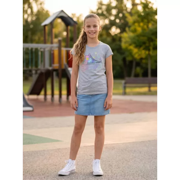  Tricou fetita cu maneca scurta SAM 73 URSULA GT 563 GRI DESCHIS 