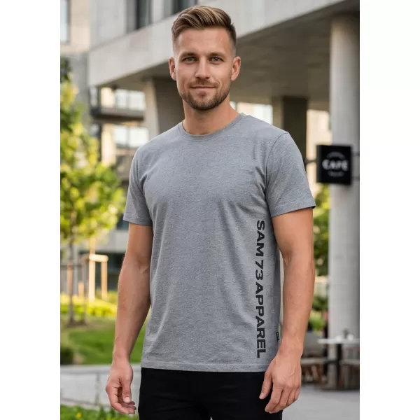  Tricou bărbătesc cu mâneci scurte SAM 73 VINCENT MT 799 GRI 