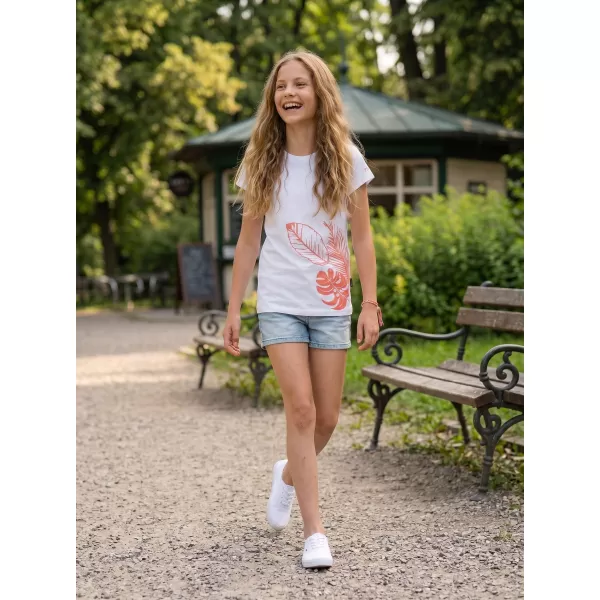  Tricou fetita cu maneca scurta SAM 73 STEPHANIE GT 562 ALB 