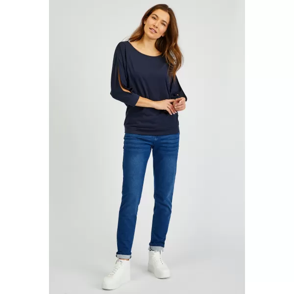  Tricou dama cu maneci 3/4 SAM 73 VIVIAN WT 863 ALBASTRU ÎNCHIS 