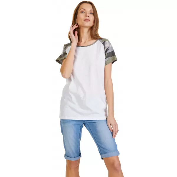  Tricou dama cu maneca scurta SAM 73 ROSE WT 850 ALB 