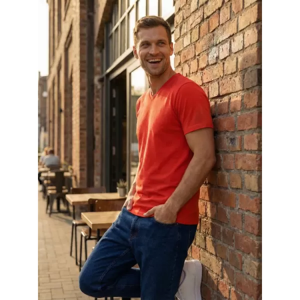  Tricou bărbătesc cu mâneci scurte SAM 73 LEONARD MT 793 ROŞU 