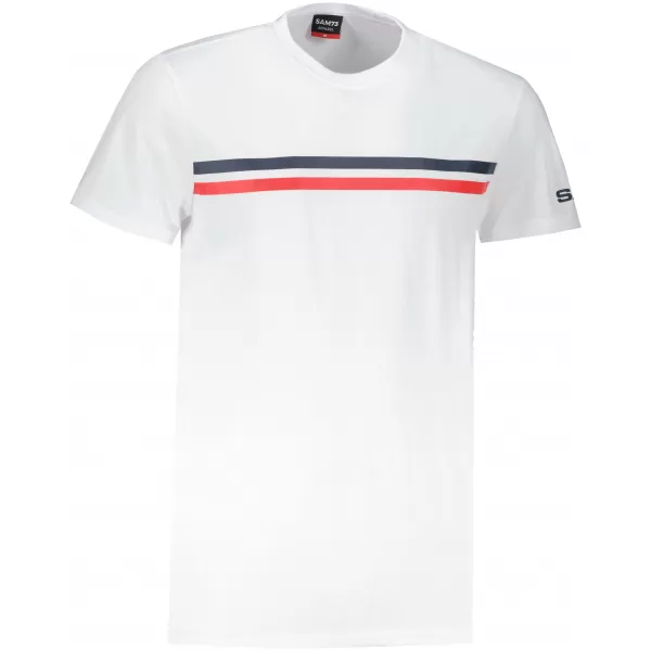  Tricou pentru bărbați cu mâneci scurte SAM 73 LARRY MT 803 ALB 