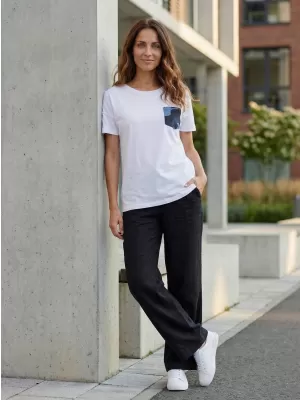 Tricou dama cu maneca scurta SAM 73 MARIE WT 848 ALB
