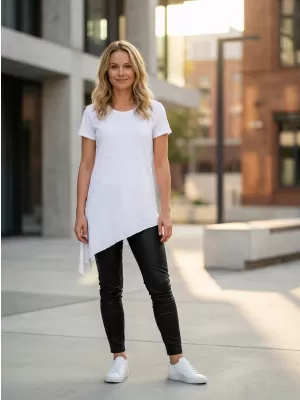 Tricou dama cu maneca scurta SAM 73 DOREEN WT 860 ALB