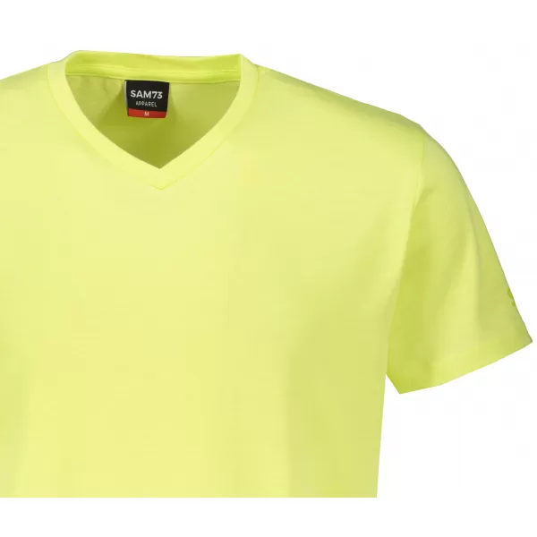  Tricou bărbătesc cu mâneci scurte SAM 73 LEONARD MT 793 GALBEN DESCHIS 