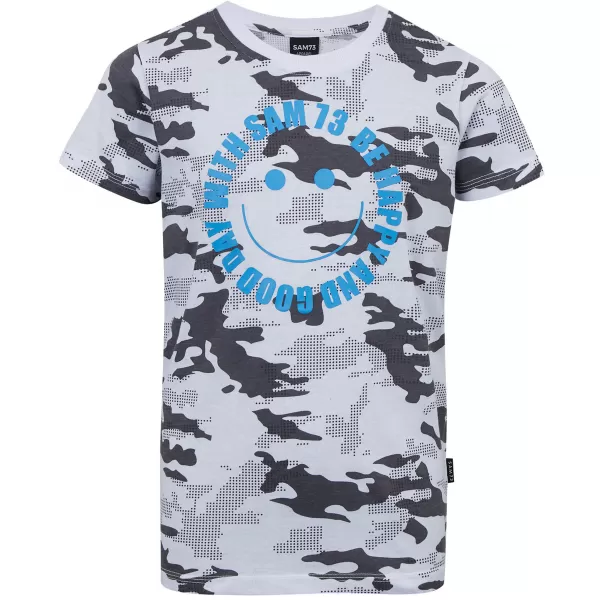  Tricou băiat cu mâneci scurte SAM 73 KELVIN BT 560 ALB 