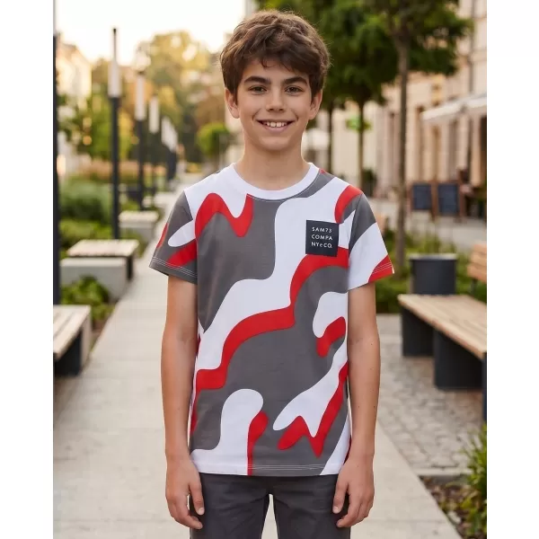  Tricou băiat cu mâneci scurte SAM 73 OSCAR BT 555 ROŞU 