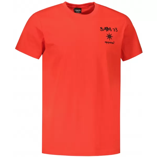  Tricou bărbătesc cu mâneci scurte SAM 73 TERENCE MT 797 ROŞU 