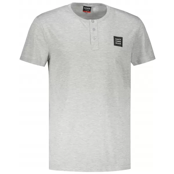  Tricou bărbătesc cu mâneci scurte SAM 73 GIDEON MT 804 GRI DESCHIS 