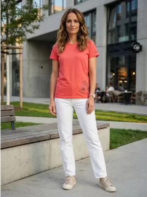 Tricou dama cu maneca scurta SAM 73 BETHANY WT 846 ROZ APRINS