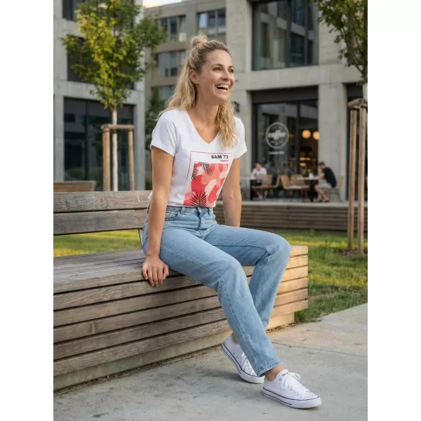  Tricou dama cu maneca scurta SAM 73 ILDA WT 855 ALB 
