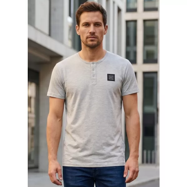  Tricou bărbătesc cu mâneci scurte SAM 73 GIDEON MT 804 GRI DESCHIS 