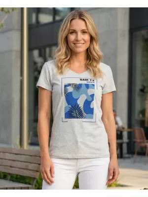 Tricou dama cu maneca scurta SAM 73 ILDA WT 855 GRI DESCHIS