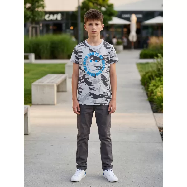  Tricou băiat cu mâneci scurte SAM 73 KELVIN BT 560 ALB 