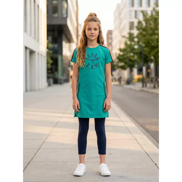  Rochie de fetiță SAM 73 BELINDA GZ 536 TURCOAZ 