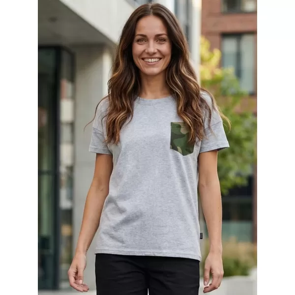  Tricou dama cu maneca scurta SAM 73 MARIE WT 848 GRI DESCHIS 