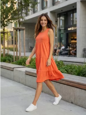Rochie SAM 73 CHANTAL WZ 810 PORTOCALIU DESCHIS