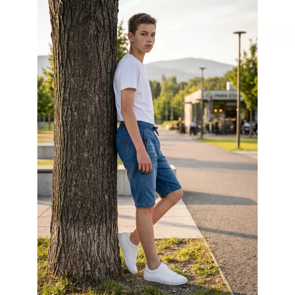  Pantaloni scurți pentru băieți SAM 73 VICTOR BS 536 DENIM LEJER 